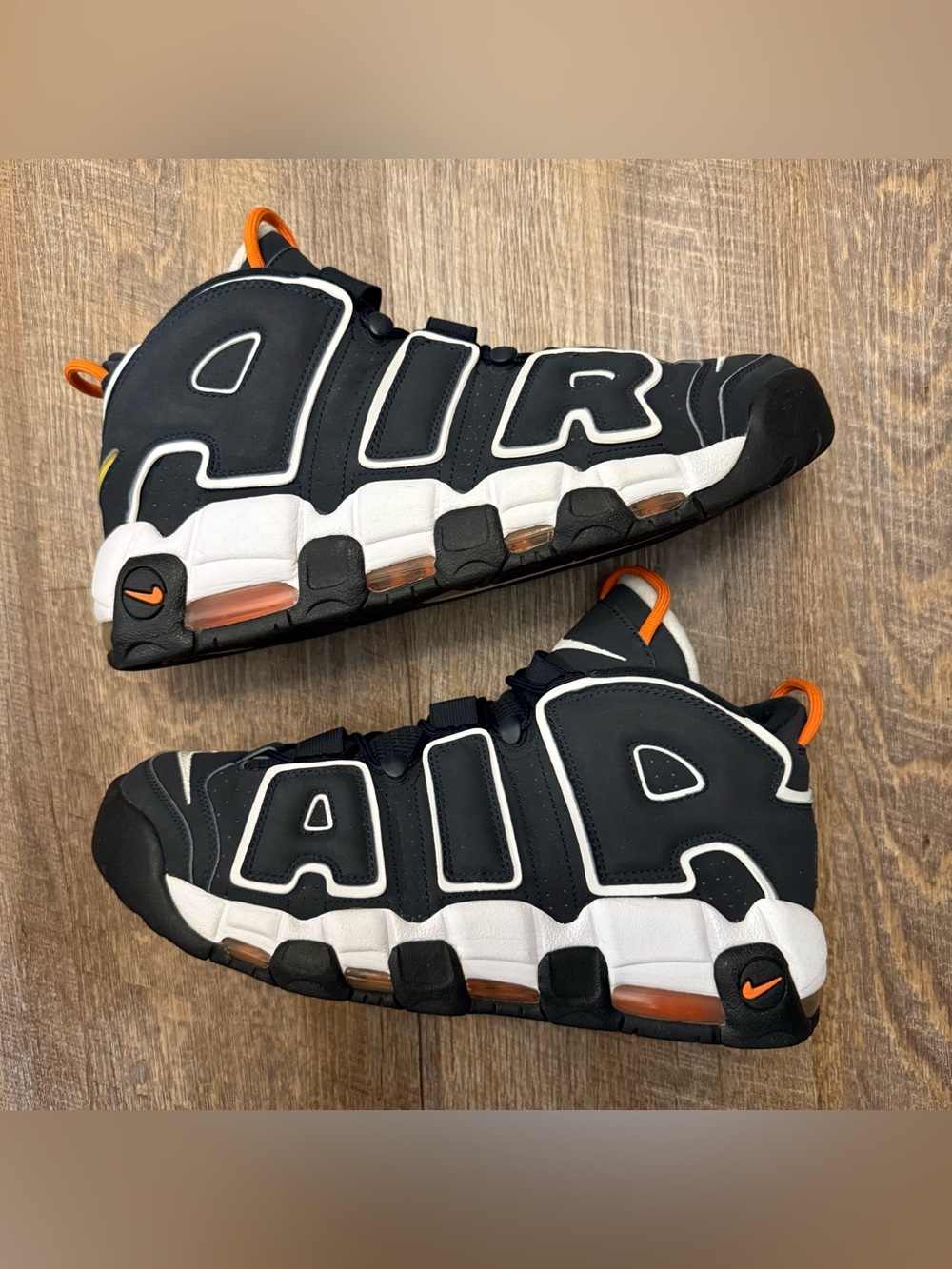 Nike Air More Uptempo Obsidian Blue Orange White